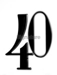The Number 40 on White 이미지 (182807802) - 게티이미지뱅크 The Number 40 on White