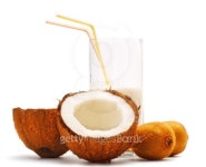 coconut, kiwi and glass with coco milk 이미지 (186485624) - 게티이미지뱅크 coconut, kiwi and glass with coco milk