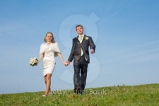 Just married outdoors 이미지 (147303316) - 게티이미지뱅크 Just married outdoors