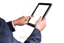 business man touching tablet pc , New Technology (Touchpad) 이미지 (136233620) - 게티이미지뱅크 business man touching tablet... 