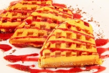 Waffles with strawberry 이미지 (134162403) - 게티이미지뱅크 Waffles with strawberry