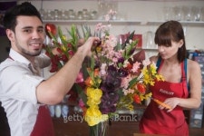 Floriste work on flower arrangement 이미지 (119012807) - 게티이미지뱅크 Floriste work on flower arrangement