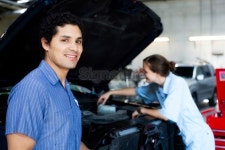 Woman and Man Working in Automotive Shop 이미지 (184987050) - 게티이미지뱅크 Woman and Man Working in Automotive Shop