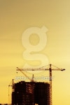 construction site crane and frame house 이미지 (153180698) - 게티이미지뱅크 construction site crane and frame house