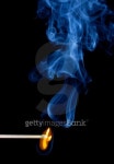 Green headed match starts to smoulder 이미지 (153566836) - 게티이미지뱅크 Green headed match starts to smoulder