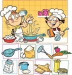 Kids cook 이미지 (121642854) - 게티이미지뱅크 Kids cook