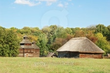 Ancient hut and church 이미지 (152976249) - 게티이미지뱅크 Ancient hut and church