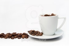 coffee beans in and around a small espresso cup 이미지 (153152217) - 게티이미지뱅크 coffee beans in and around a small... 