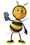 Bee and mobile phone 이미지 (119943865) - 게티이미지뱅크 Bee and mobile phone