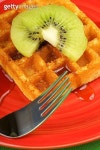 Waffle with kiwi fruit and syrup 이미지 (177324583) - 게티이미지뱅크 Waffle with kiwi fruit and syrup