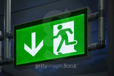 Exit Sign 이미지 (158867777) - 게티이미지뱅크 Exit Sign