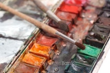 Watercolors with messy brushes 이미지 (178467666) - 게티이미지뱅크 Watercolors with messy brushes
