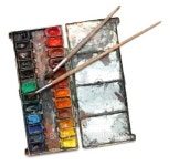 Watercolors with messy brushes 이미지 (177505664) - 게티이미지뱅크 Watercolors with messy brushes