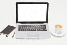 Workplace with notebook 이미지 (158877759) - 게티이미지뱅크 Workplace with notebook
