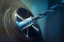 CNC lathe drilling. 이미지 (174790675) - 게티이미지뱅크 CNC lathe drilling.