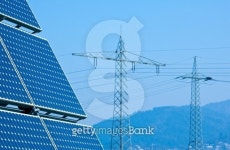 Solar Panel and High Voltage Tower 이미지 (139922689) - 게티이미지뱅크 Solar Panel and High Voltage Tower
