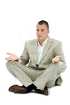 Young employee meditating 이미지 (177433590) - 게티이미지뱅크 Young employee meditating