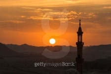 Sunset with muslim mosque in foreground 이미지 (157066546) - 게티이미지뱅크 Sunset with muslim mosque in foreground