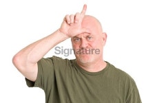 Mature Man Gestures Loser L Hand Sign 이미지 (185079839) - 게티이미지뱅크 Mature Man Gestures Loser L Hand Sign