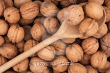 Wooden spoon with three walnuts 이미지 (177543359) - 게티이미지뱅크 Wooden spoon with three walnuts