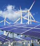 solar energy panels and wind turbine 이미지 (156377125) - 게티이미지뱅크 solar energy panels and wind turbine