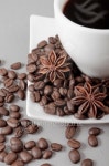 coffee, grains, anise on a grey background 이미지 (177255189) - 게티이미지뱅크 coffee, grains, anise on a grey background