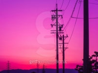 electric pillar on sunset 이미지 (185966954) - 게티이미지뱅크 electric pillar on sunset