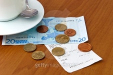 Cafe bill and money 이미지 (187224674) - 게티이미지뱅크 Cafe bill and money