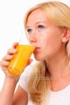 Beautiful young woman drinking juice 이미지 (187673178) - 게티이미지뱅크 Beautiful young woman drinking juice