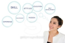 Business woman looking at self development plan 이미지 (450161131) - 게티이미지뱅크 Business woman looking at self... 