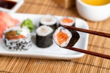 Traditional Maki and Uramaki Sushi on the white plate 이미지 (177810766) - 게티이미지뱅크 Traditional Maki and Uramaki Sushi... 