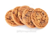 Chocolate chip cookies on white 이미지 (461771031) - 게티이미지뱅크 Chocolate chip cookies on white