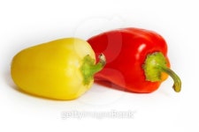 Two color pepper on a white background 이미지 (183935045) - 게티이미지뱅크 Two color pepper on a white background