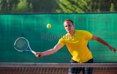 Tennis Player at Forehand Volley 이미지 (180827779) - 게티이미지뱅크 Tennis Player at Forehand Volley