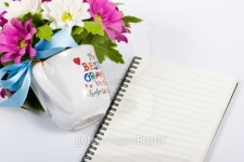 beautiful bouquet with a note book 이미지 (450440815) - 게티이미지뱅크 beautiful bouquet with a note book