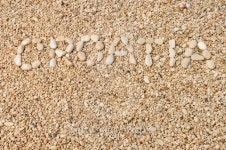 Croatia word made of pebbles, authentic picture -f Hvarâ€™s beach 이미지 (160330772) - 게티이미지뱅크 Croatia word made... 