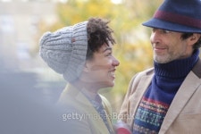 Funny couple in a park 이미지 (453142499) - 게티이미지뱅크 Funny couple in a park