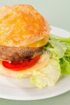 Open sandwich with fried burger 이미지 (172426338) - 게티이미지뱅크 Open sandwich with fried burger