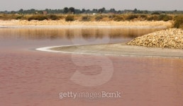 Land details that seems a spaceship in Aigues-mortes salt basin 이미지 (179772533) - 게티이미지뱅크 Land details that seems... 