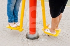 Exercise equipment in public park 이미지 (451835861) - 게티이미지뱅크 Exercise equipment in public park
