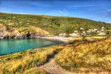 Crackington Haven beach North Cornwall in HDR like painting... Crackington Haven beach North Cornwall in HDR like painting