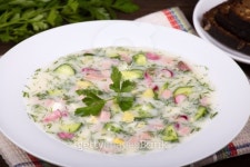 Vegetable soup ( okroshka ) 이미지 (176713385) - 게티이미지뱅크 Vegetable soup ( okroshka )