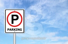 parking sign over blue sky 이미지 (186070516) - 게티이미지뱅크 parking sign over blue sky