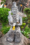 Hermit statue and flower ring in wat Pho of Thailand 이미지 (178446703) - 게티이미지뱅크 Hermit statue and flower ring in wat... 