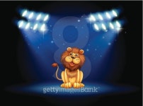 stage with a lion at the center 이미지 (179073393) - 게티이미지뱅크 stage with a lion at the center