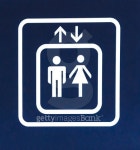 White Elevator Sign on Blue Background 이미지 (454227717) - 게티이미지뱅크 White Elevator Sign on Blue Background