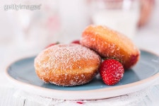 Donuts with strawberry filling 이미지 (179113620) - 게티이미지뱅크 Donuts with strawberry filling