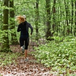 Young female running into the forest 이미지 (178754507) - 게티이미지뱅크 Young female running into the forest