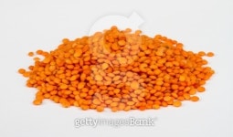 Heap of raw red lentils isolated on white background 이미지 (178902290) - 게티이미지뱅크 Heap of raw red lentils isolated on... 