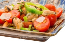 Mussells salad 이미지 (187573694) - 게티이미지뱅크 Mussells salad